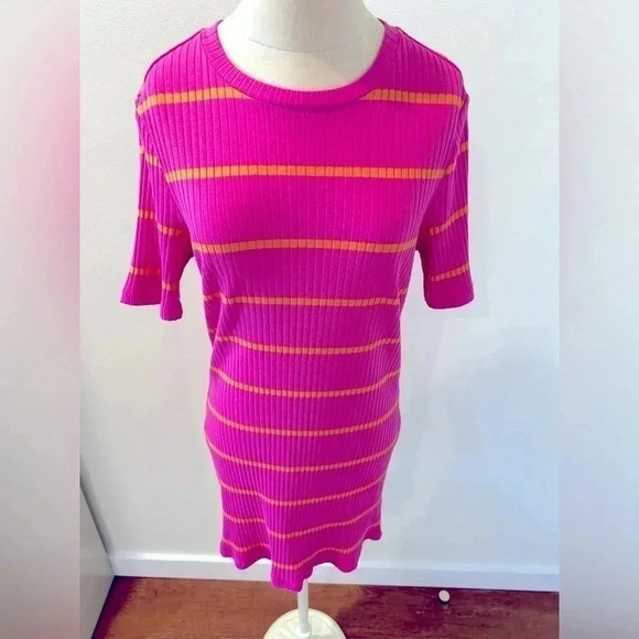 Sanctuary Must Have Stripe Dress in Tangerine Tart Stripe size XL - Picture 5 of 6
